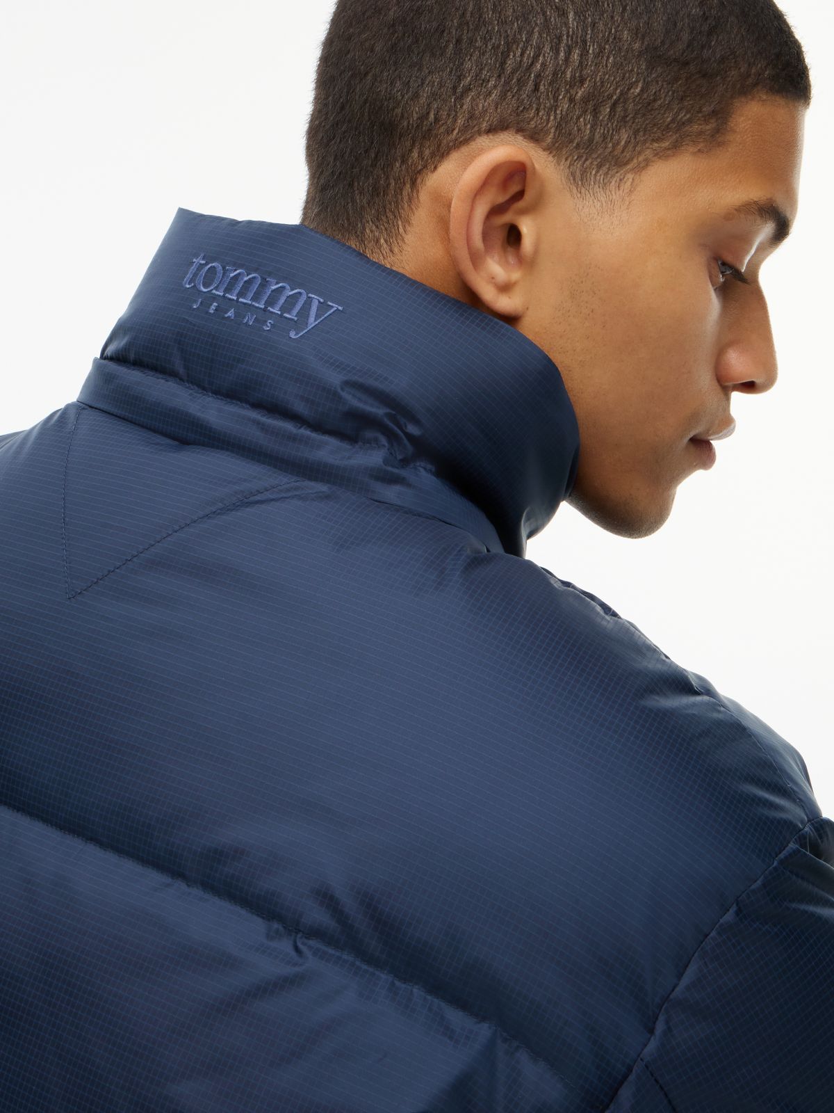 Down Hooded Ripstop Alaska Puffer Jacket — Blue