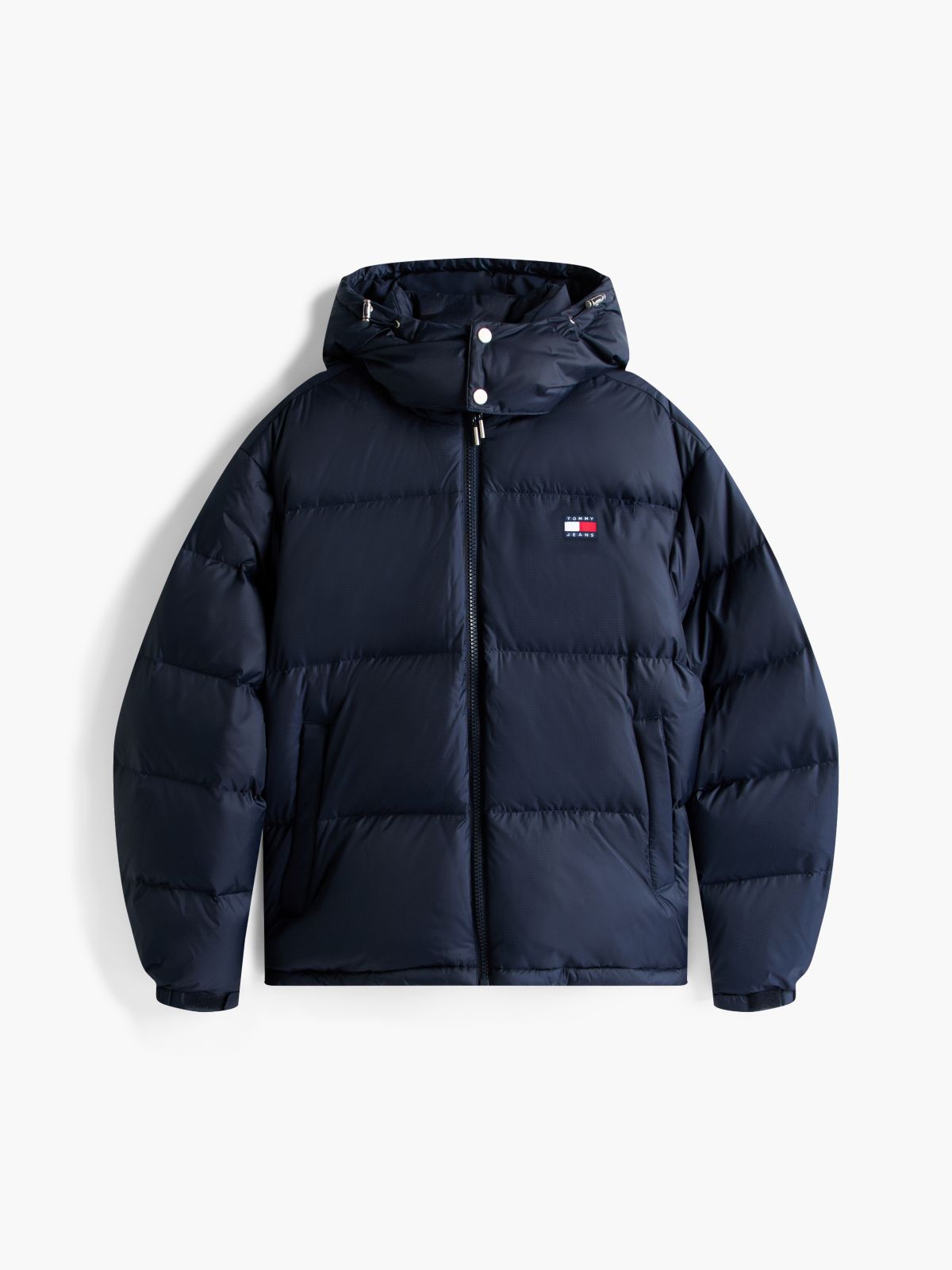 Down Hooded Ripstop Alaska Puffer Jacket — Blue