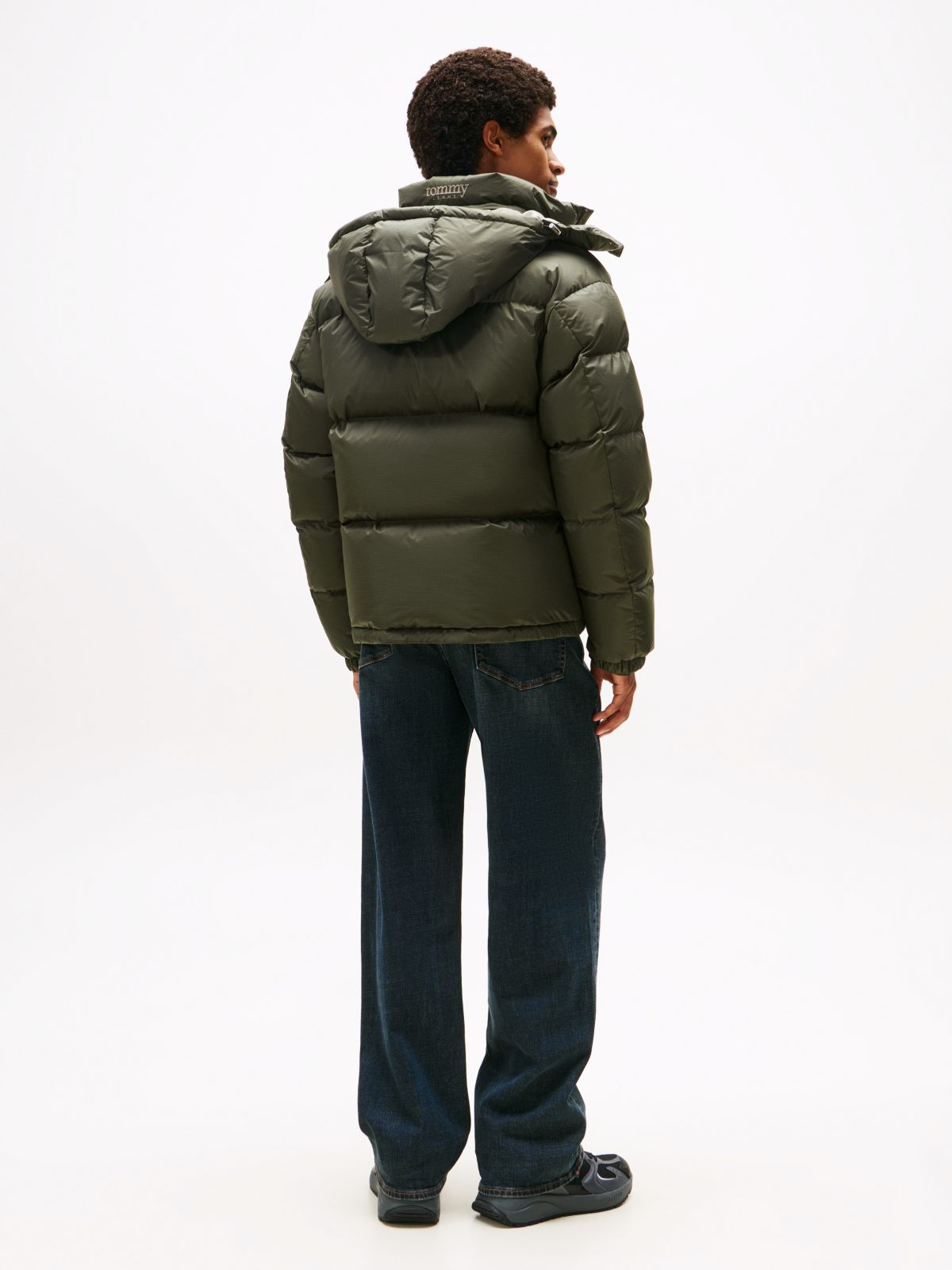 Down Hooded Ripstop Alaska Puffer Jacket — Green