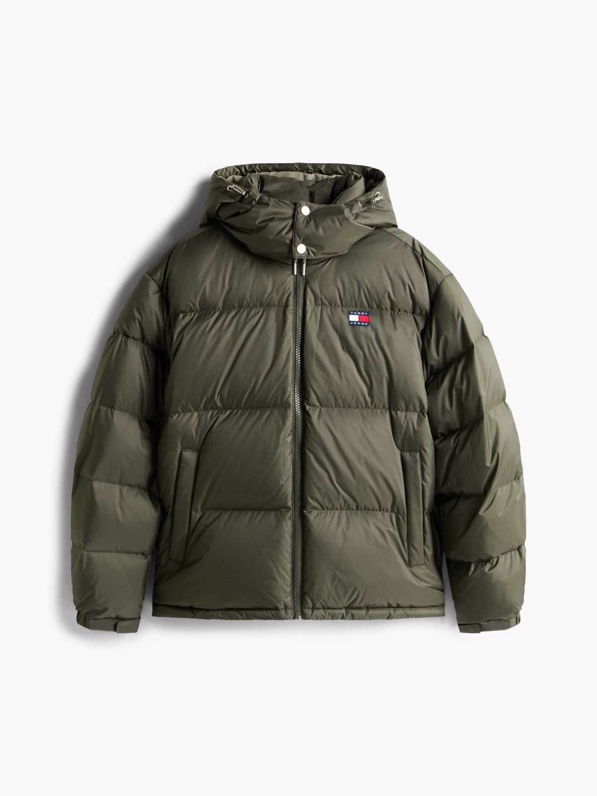 Down Hooded Ripstop Alaska Puffer Jacket — Green