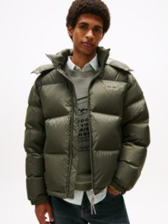 Down Hooded Ripstop Alaska Puffer Jacket — Green 1