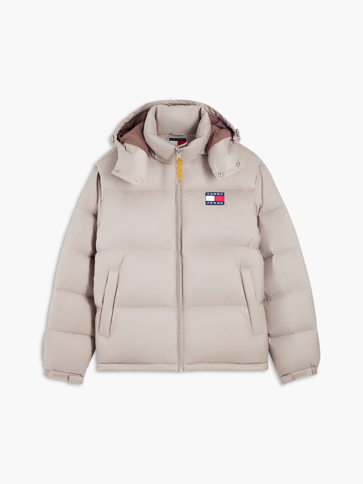 Down Hooded Ripstop Alaska Puffer Jacket — Grey