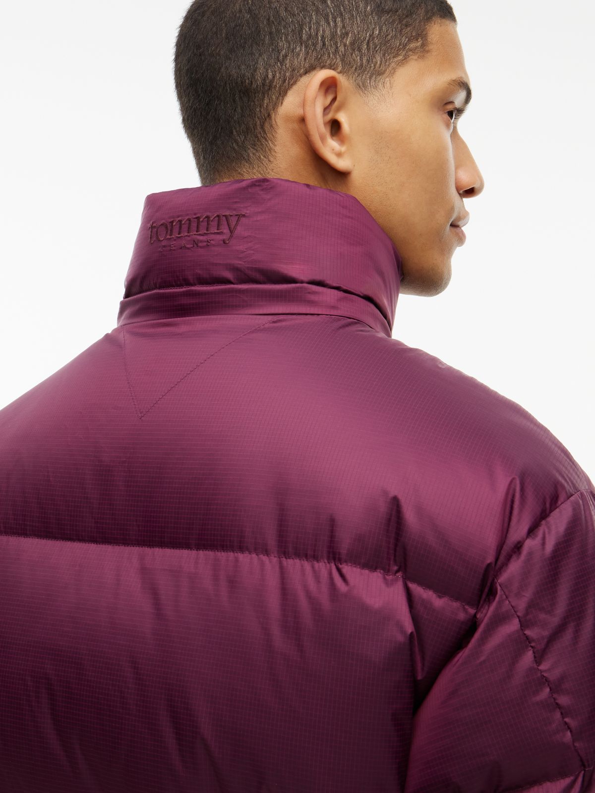 Down Hooded Ripstop Alaska Puffer Jacket — Purple