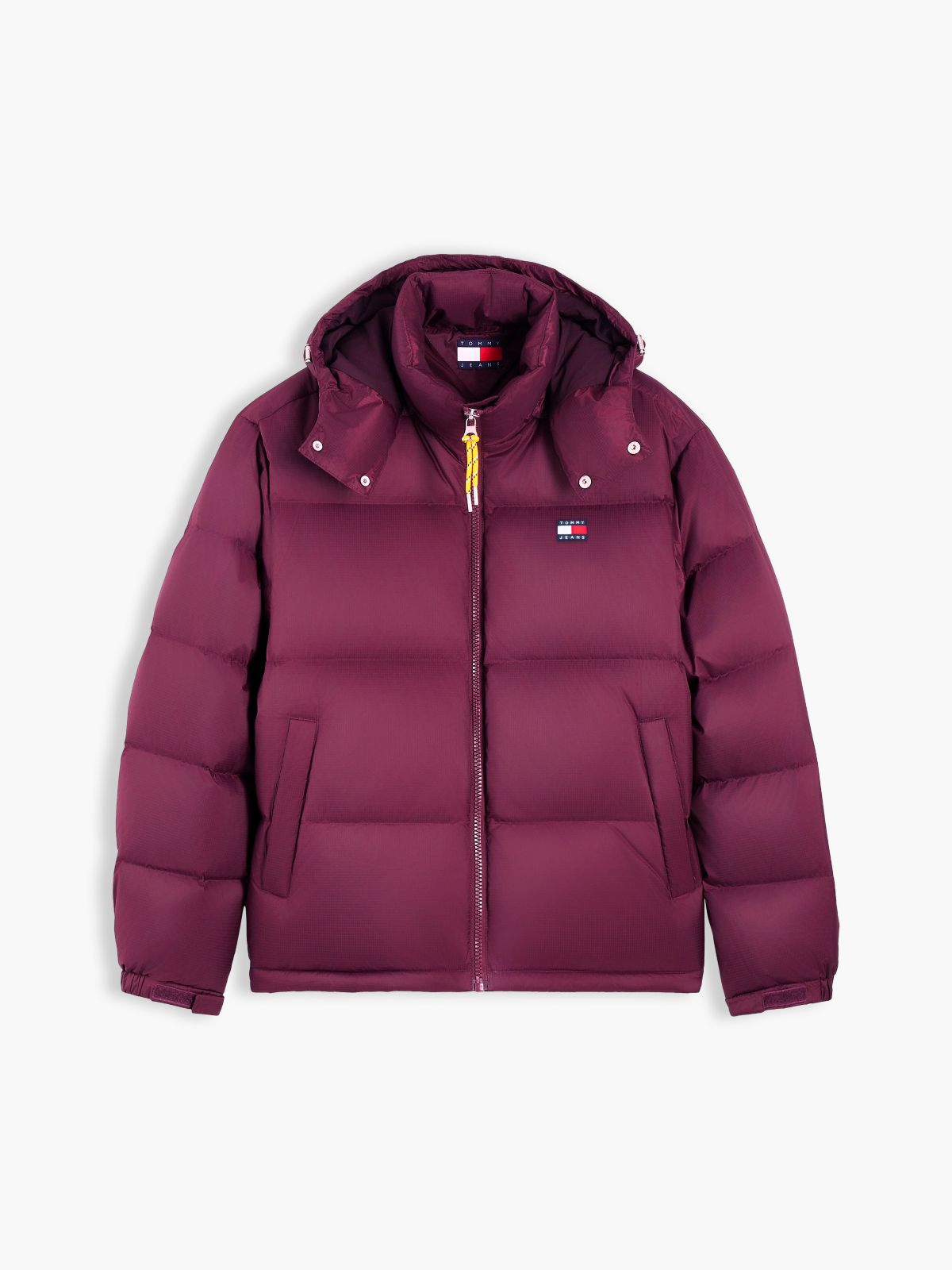 Down Hooded Ripstop Alaska Puffer Jacket — Purple