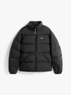 Water Repellent Crinkle Relaxed Puffer Jacket — Black 6