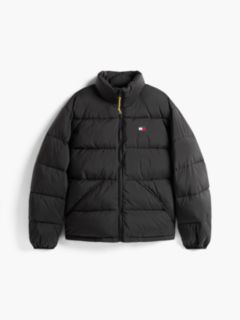 Water Repellent Crinkle Relaxed Puffer Jacket — Black 7