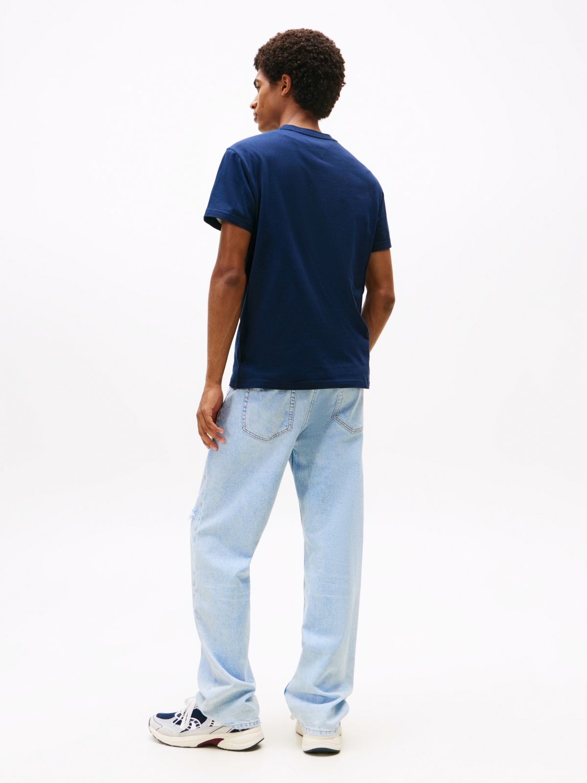 Logo Slim Crew Neck T-Shirt — Blue
