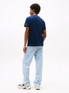 Logo Slim Crew Neck T-Shirt — Blue 4
