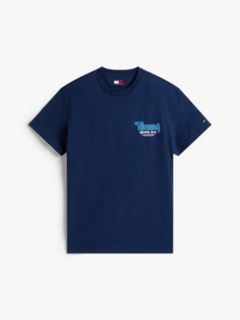 Logo Slim Crew Neck T-Shirt — Blue 5
