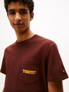 Back Logo Slim Crew Neck T-Shirt — Brown 2