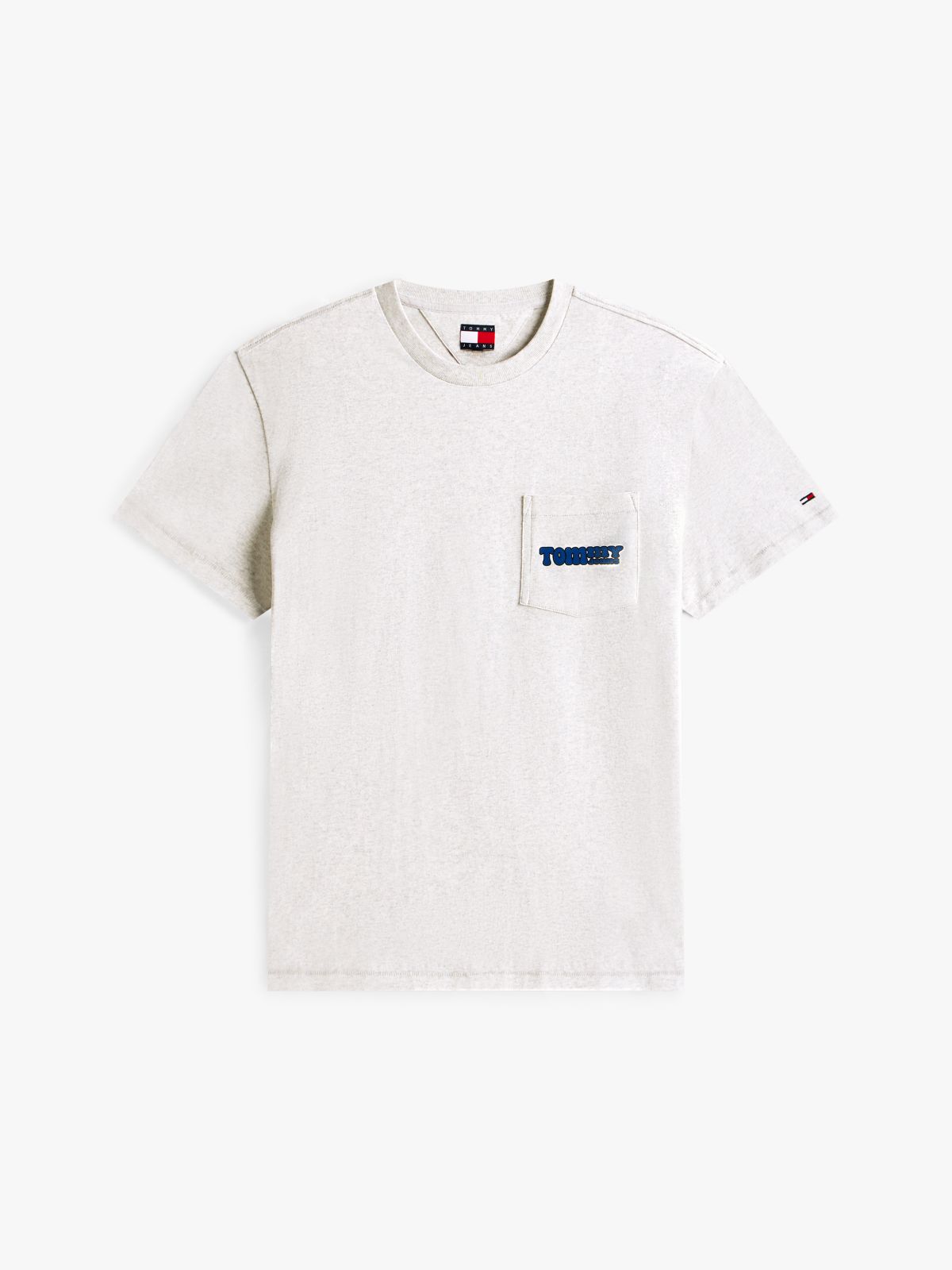 Back Logo Slim Crew Neck T-Shirt — Grey