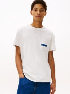 Back Logo Slim Crew Neck T-Shirt — Grey 1
