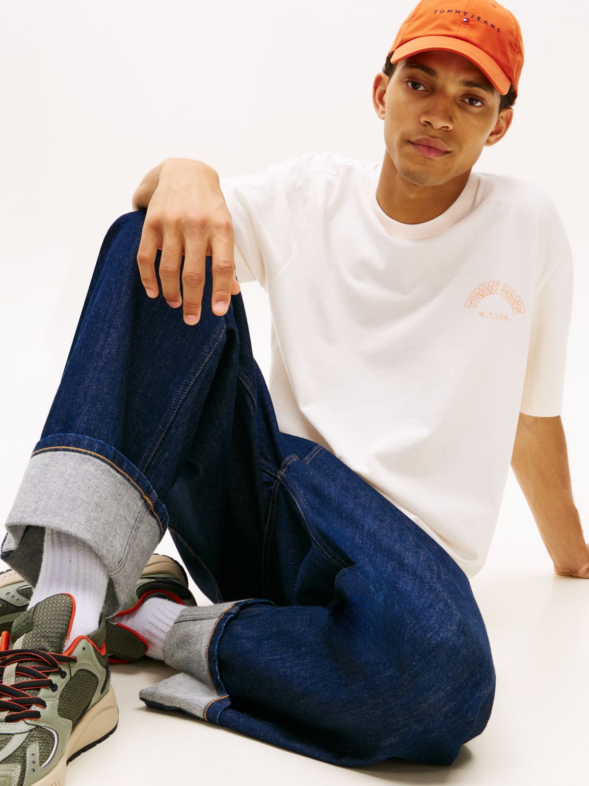 90s Western Back Logo T-Shirt — Beige