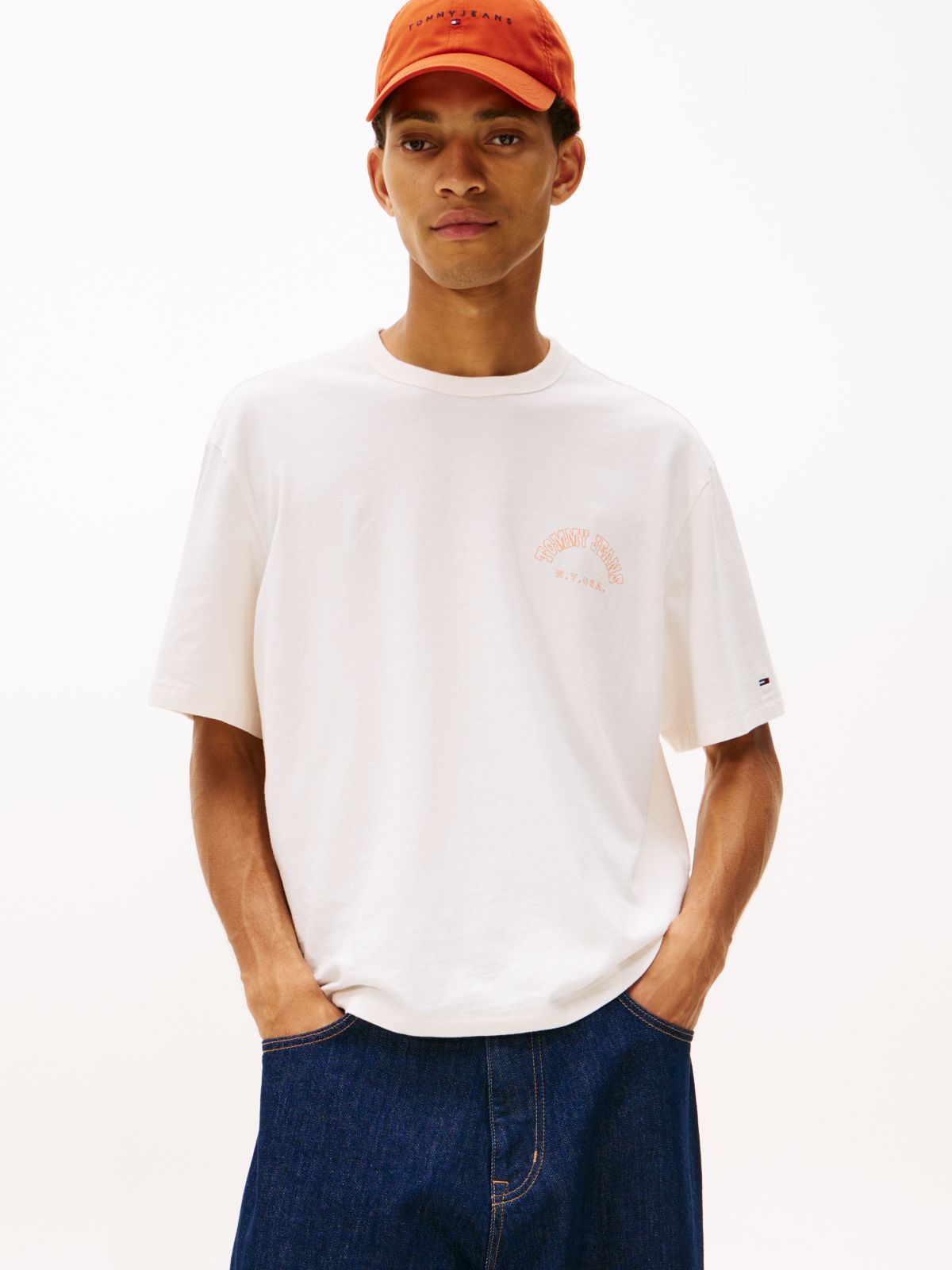 90s Western Back Logo T-Shirt — Beige