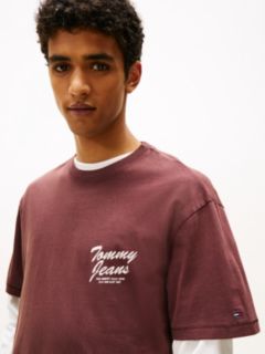 Back Graphic Relaxed Crew Neck T-Shirt — Brown 2