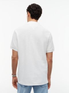 Tommy Badge Pique Polo Shirt — White 4