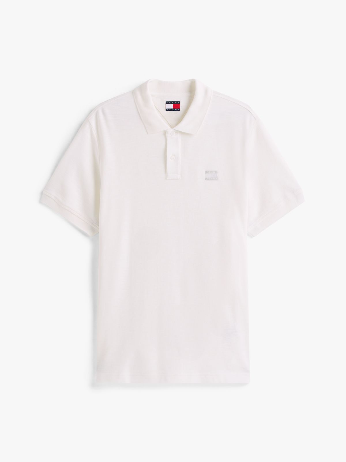 Tommy Badge Pique Polo Shirt — White