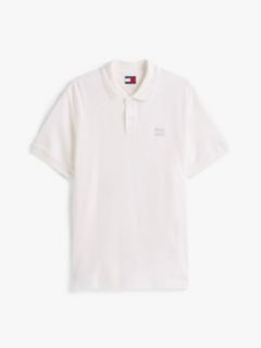 Tommy Badge Pique Polo Shirt — White 5