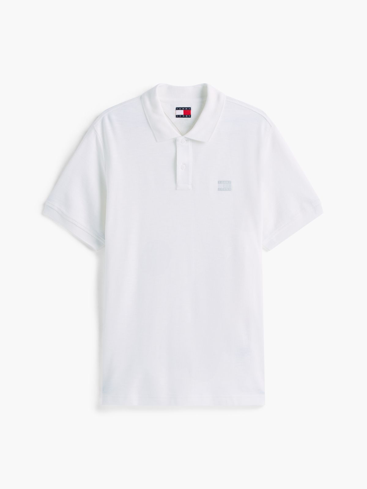 Tommy Badge Pique Polo Shirt — White