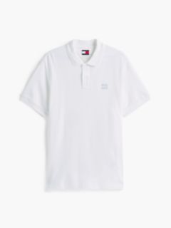 Tommy Badge Pique Polo Shirt — White 6