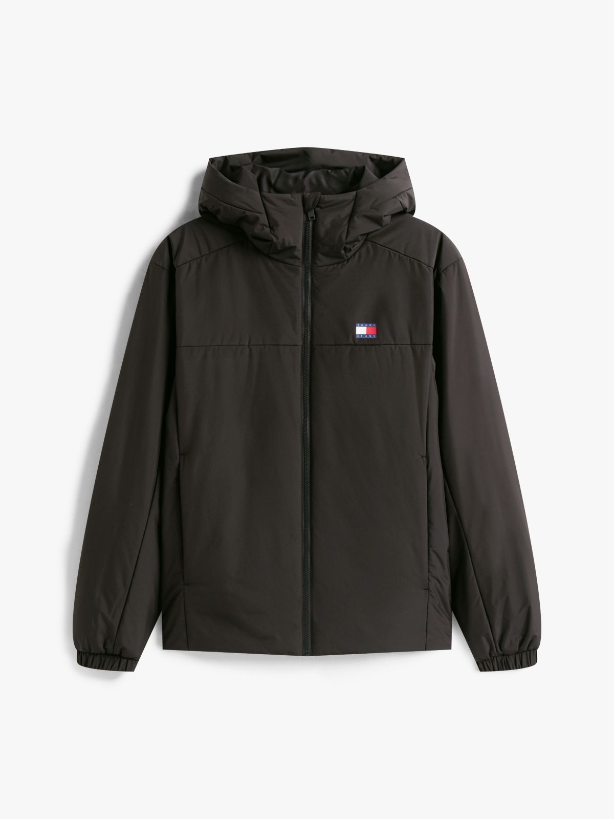 Water Repellent Ripstop Hooded Padded Jacket — Black