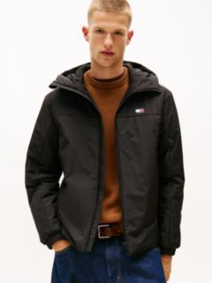 Water Repellent Ripstop Hooded Padded Jacket — Black 1
