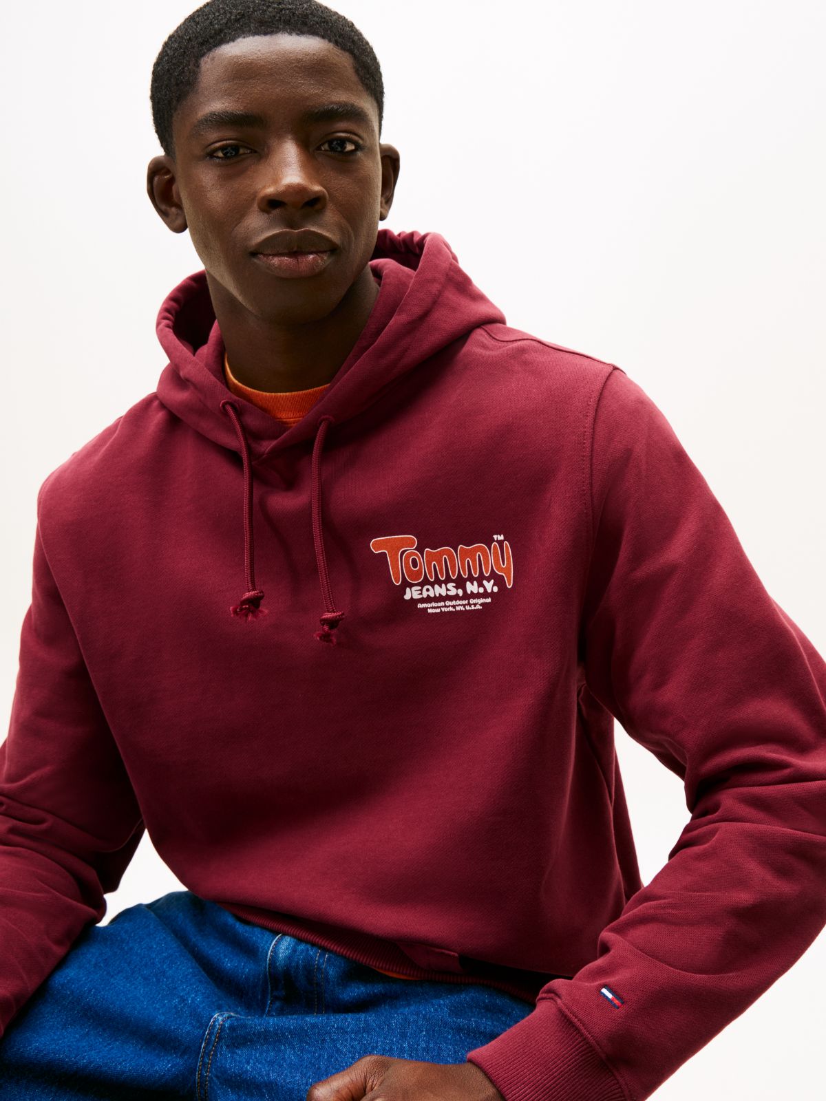Logo Terry Hoody — Burgundy