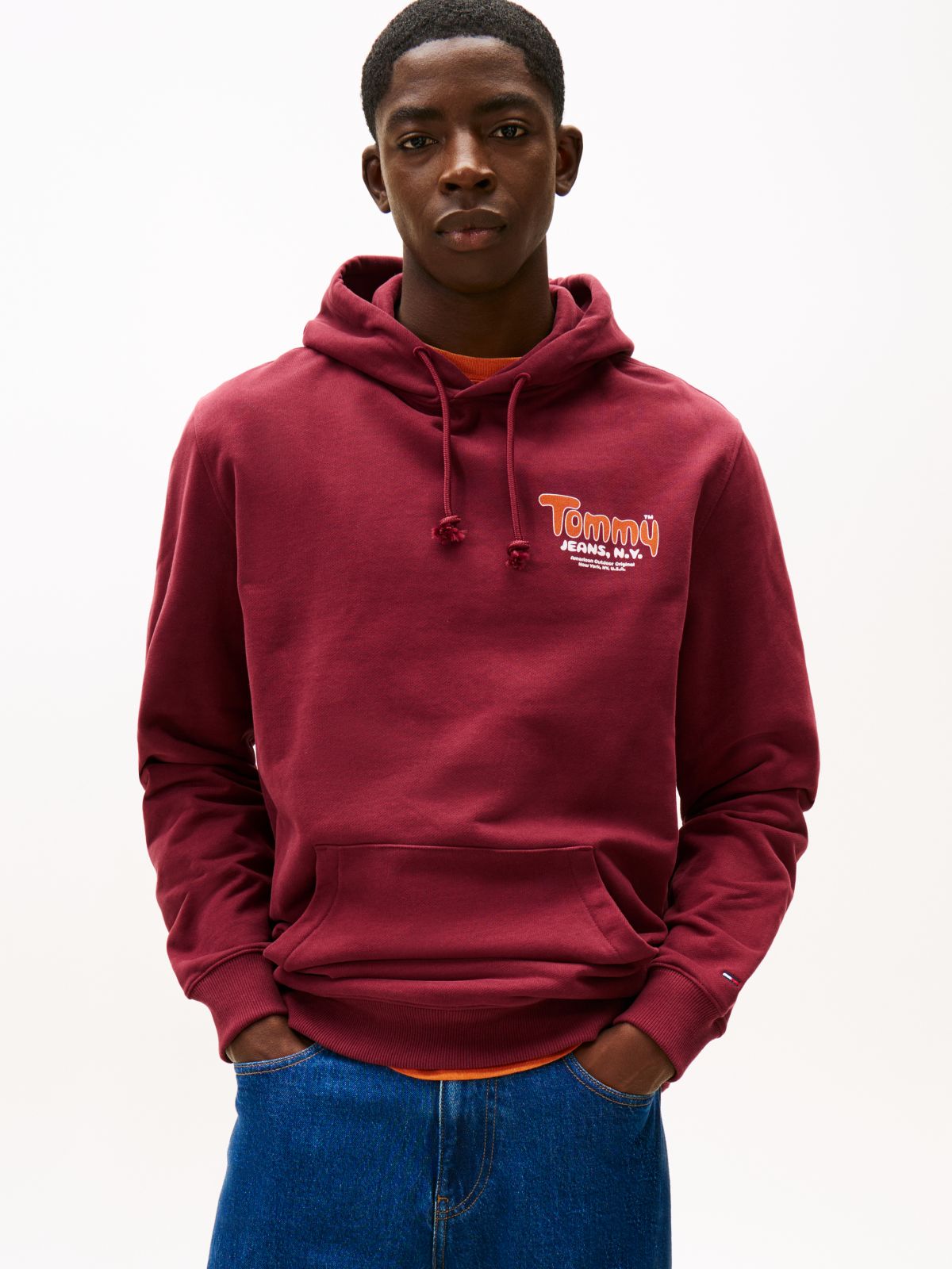 Logo Terry Hoody — Burgundy