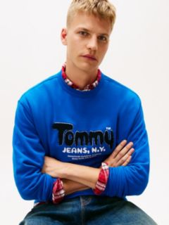 Bouclé Logo Relaxed Sweatshirt — Blue 2