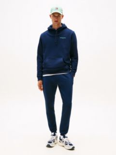 Back Logo Terry Hoody — Blue 3