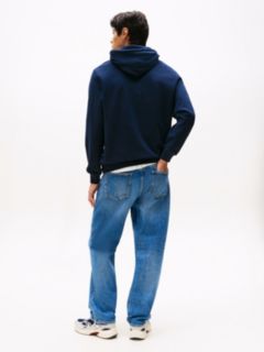 Logo Drawstring Terry Hoody — Blue 4