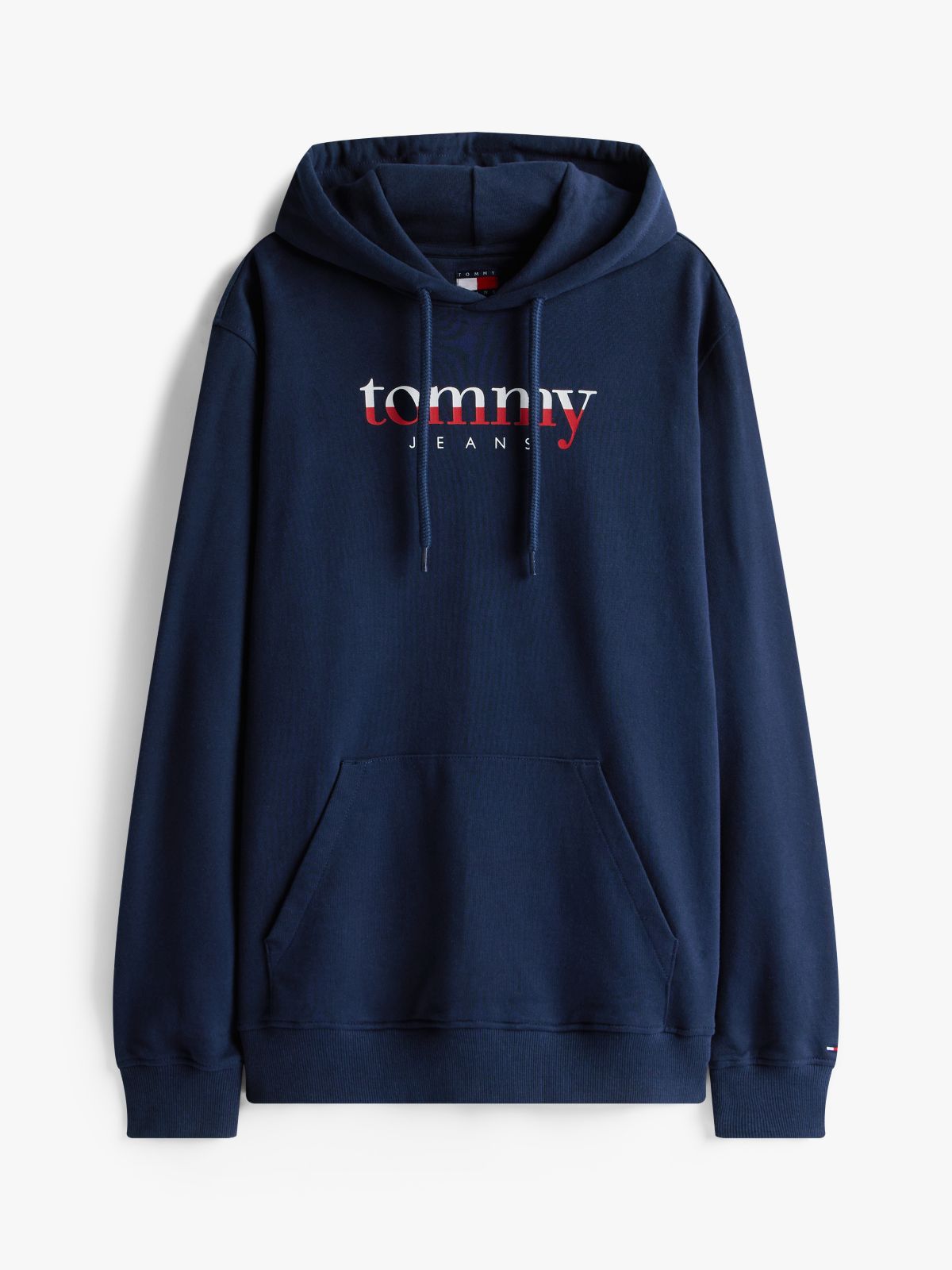 Logo Drawstring Terry Hoody — Blue