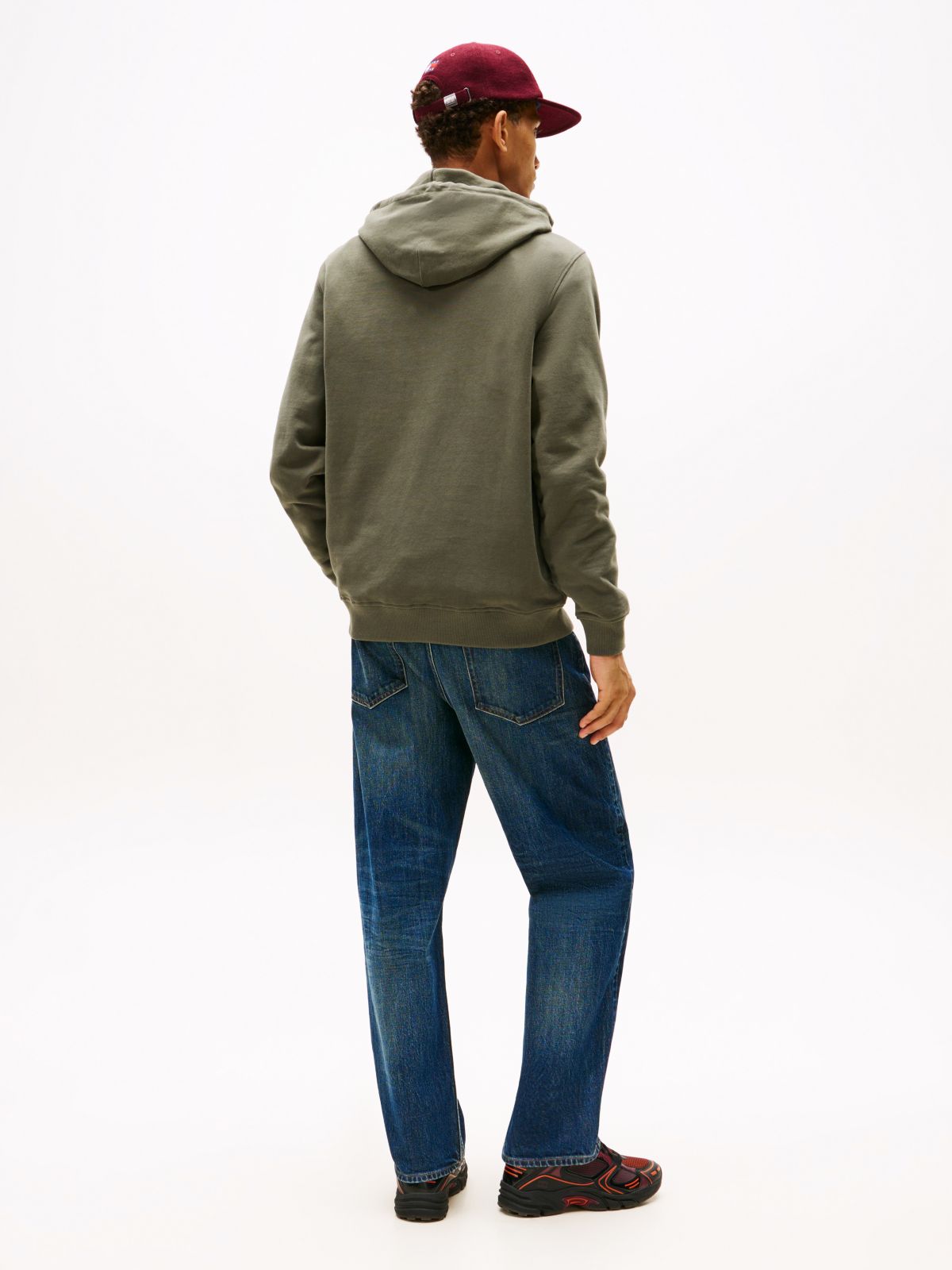 Logo Drawstring Terry Hoody — Green