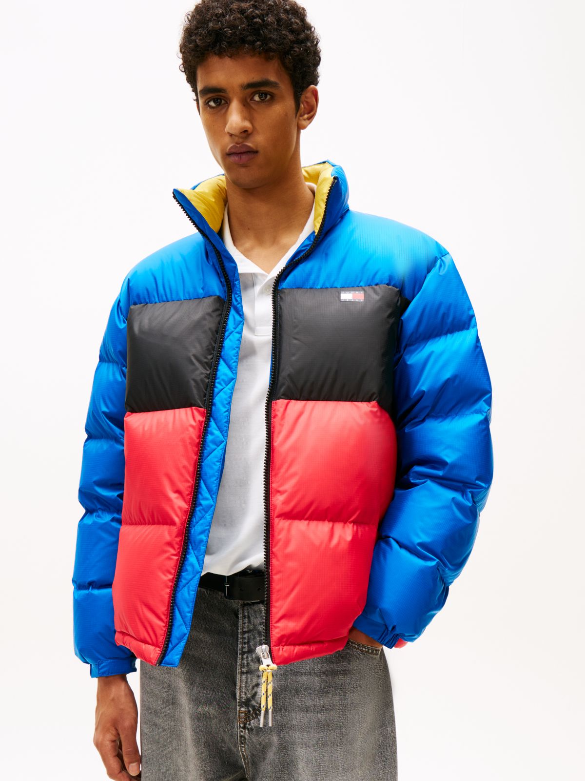 Down Relaxed Alaska Puffer Jacket — Multi