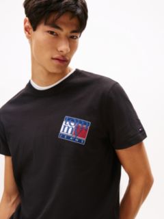 Flag Logo Jersey Crew Neck T-Shirt — Black 2