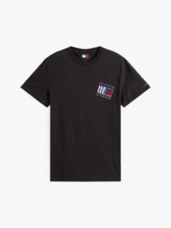 Flag Logo Jersey Crew Neck T-Shirt — Black 5