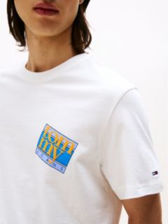 Flag Logo Jersey Crew Neck T-Shirt — White 2