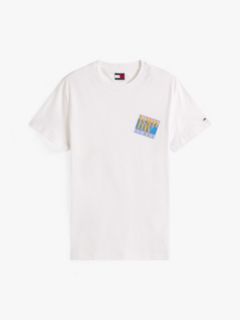 Flag Logo Jersey Crew Neck T-Shirt — White 5