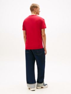 Tonal Logo Knit T-Shirt — Red 4