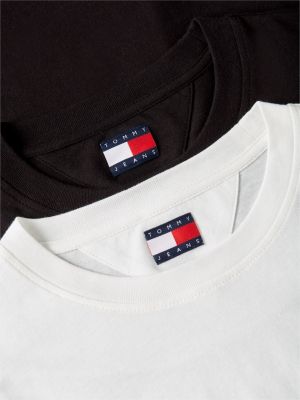 multi 2-pack logo slim jersey t-shirts for men tommy jeans