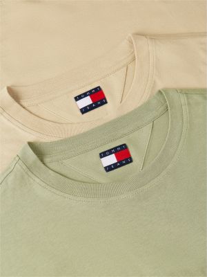 multi 2-pack logo slim jersey t-shirts for men tommy jeans