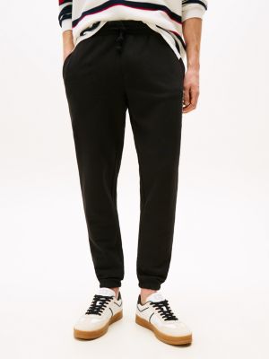 zwart slim jogger met logo voor heren - tommy jeans