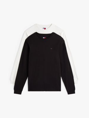 multi 2-pack slim long sleeve t-shirts for men tommy jeans