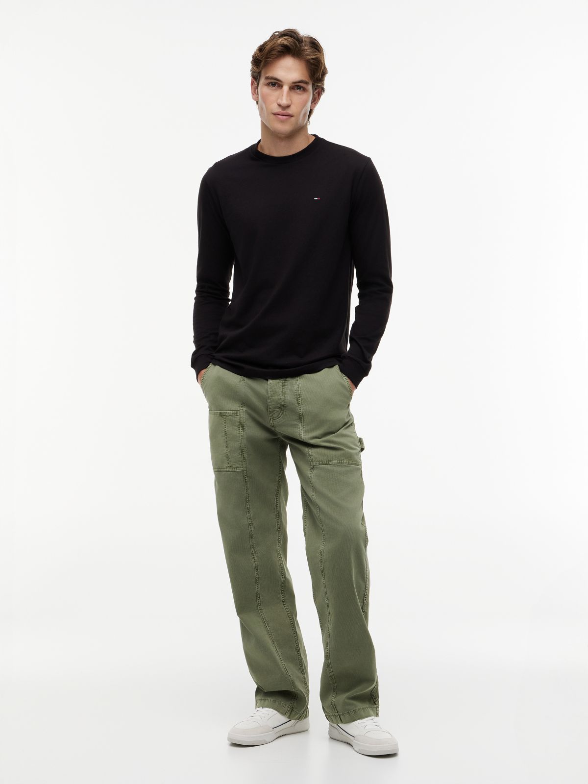 2-Pack Tommy Flag Slim Long Sleeve T-Shirts — Multi