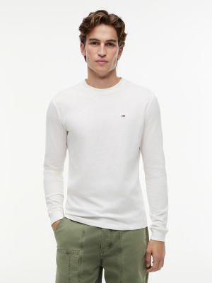 multi 2-pack tommy flag slim long sleeve t-shirts for men tommy jeans