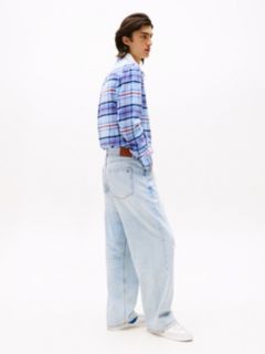 Jaimie Coolmax Distressed Relaxed Straight Leg Jeans — Blue 3