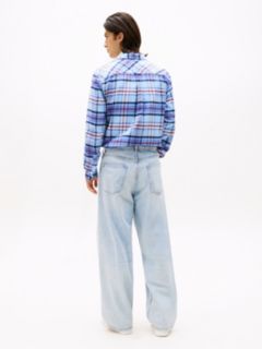 Jaimie Coolmax Distressed Relaxed Straight Leg Jeans — Blue 5