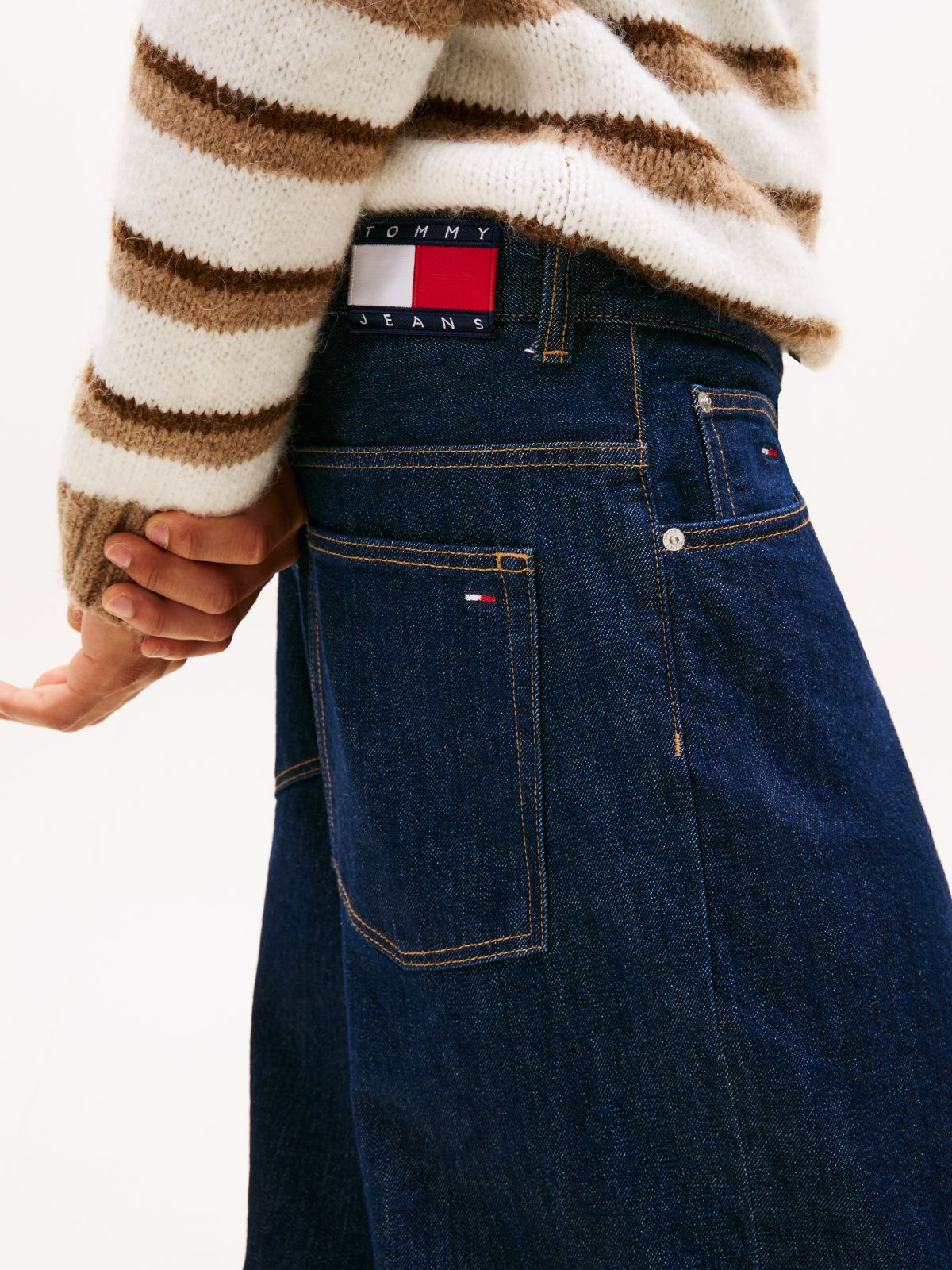 Theo Turn-Up Loose Jeans — Blue