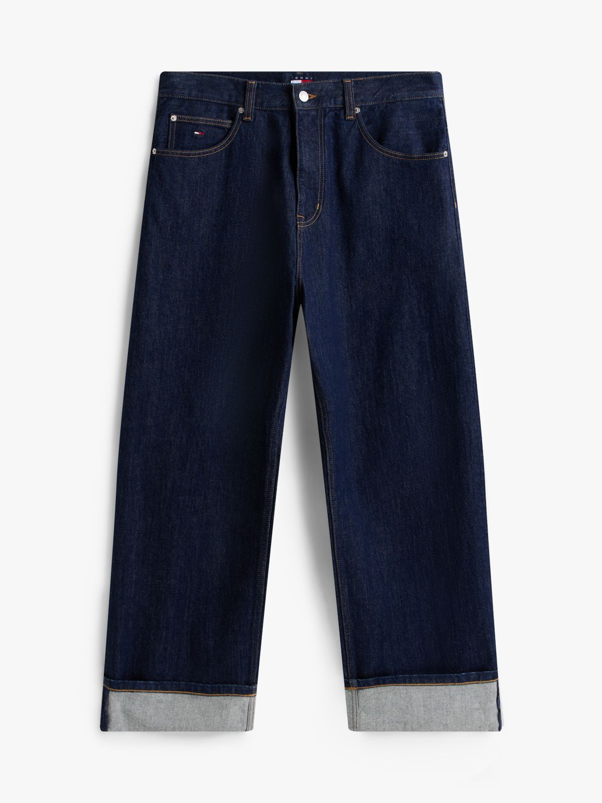Theo Turn-Up Loose Jeans — Blue