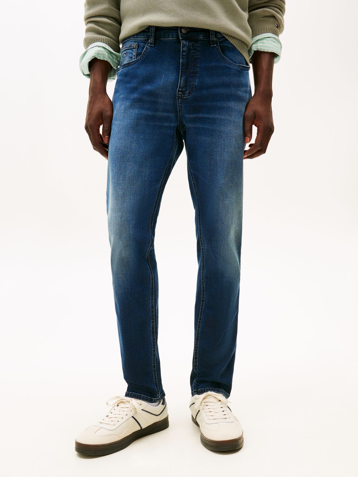 Austin Faded Slim Tapered Leg Jeans — Blue